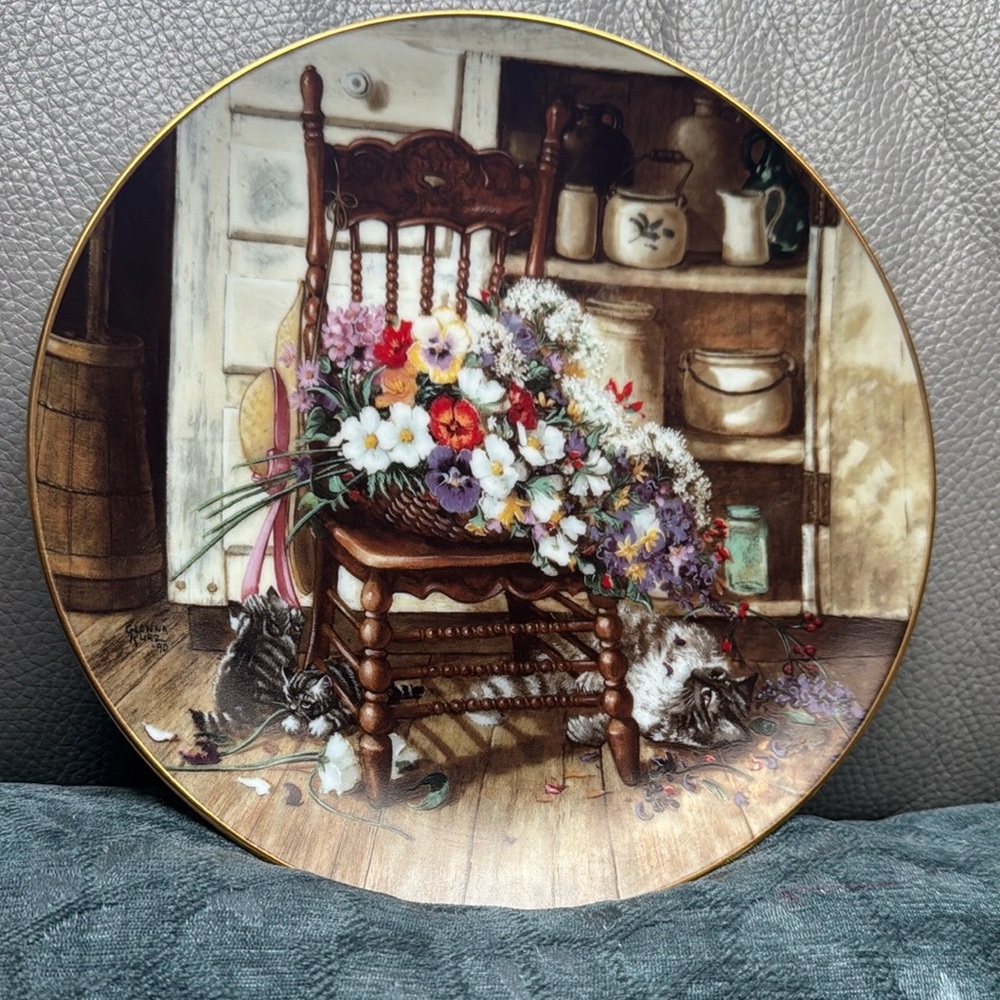 Country Cuttings Collector Plate Artist Glenna Kurz By W.S. George. 1990